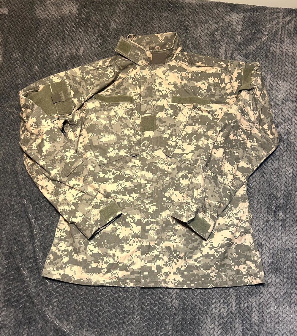 US Army Combat Uniform Jacket Mens XL Multicolor Digital Camouflage Military